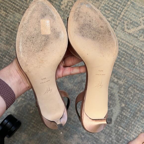 Giuseppe Zanotti Slingback Satin Heel Size 8 Antique Pink - Picture 5 of 7